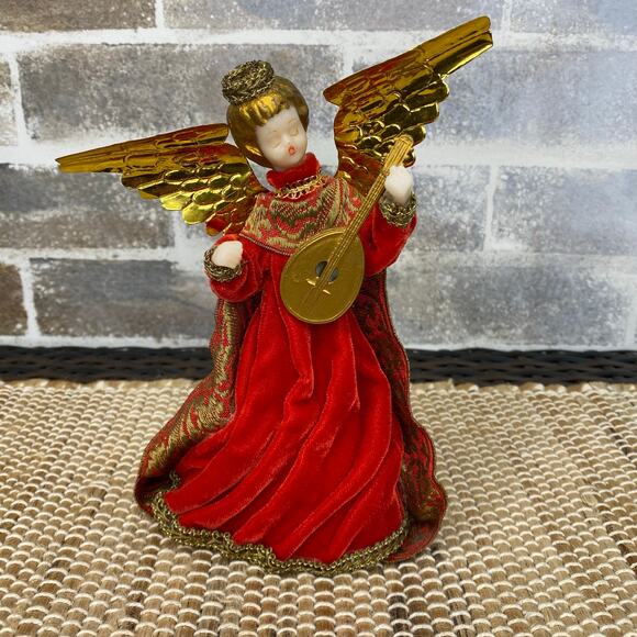 Vintage 1950s - 60s Koestel Wax Angel Christmas Tree Topper Handmade W Germany - Picture 1 of 16